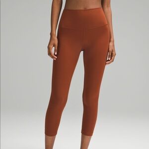 Lululemon Align 23” Crop Size 6 Dark Terracotta Excellent Condition